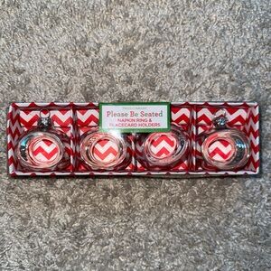 Two's Company silver ornament Napkin Rings and Placecard Holders